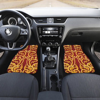 Thai Winding Vines Pattern Print Front Car Floor Mats