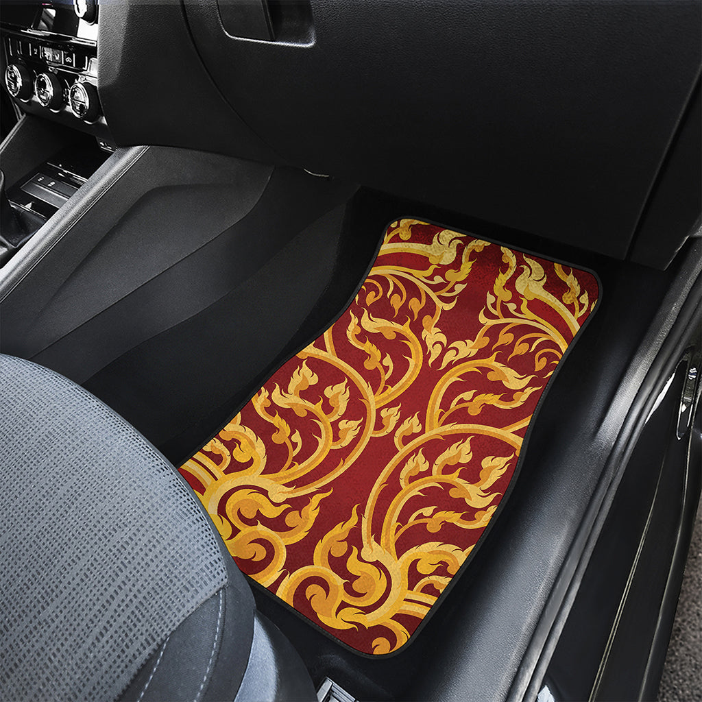 Thai Winding Vines Pattern Print Front Car Floor Mats