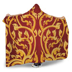 Thai Winding Vines Pattern Print Hooded Blanket