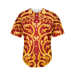 Thai Winding Vines Pattern Print Men's Baseball Jersey