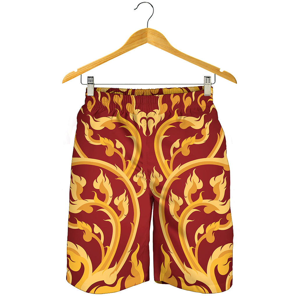 Thai Winding Vines Pattern Print Men's Shorts