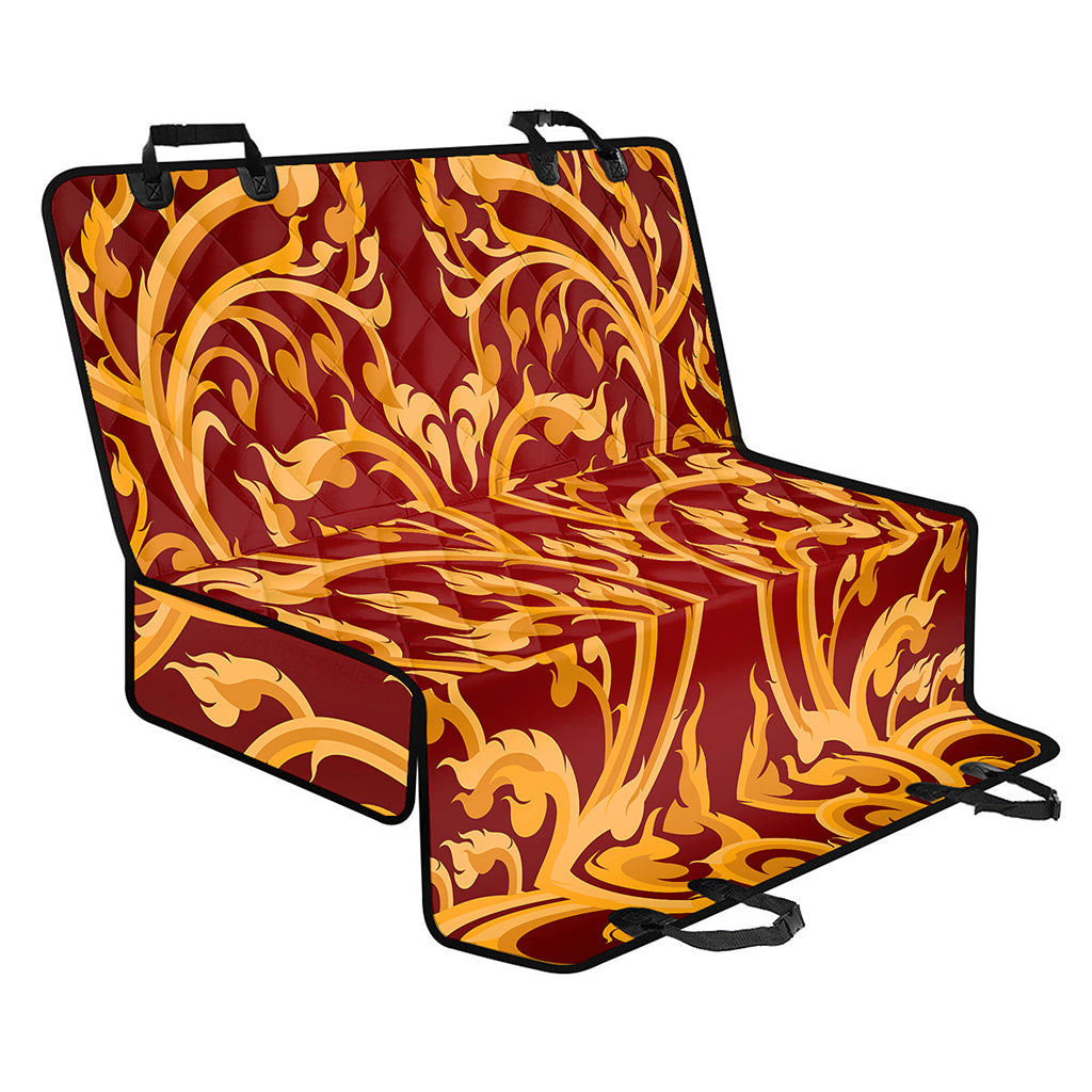 Thai Winding Vines Pattern Print Pet Car Back Seat Cover