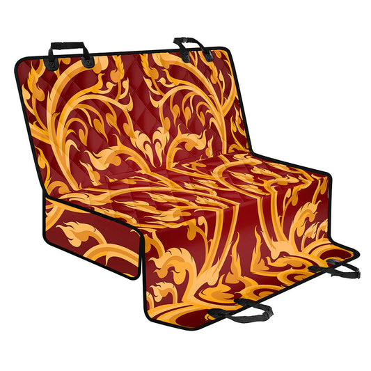 Thai Winding Vines Pattern Print Pet Car Back Seat Cover