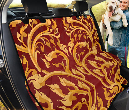 Thai Winding Vines Pattern Print Pet Car Back Seat Cover