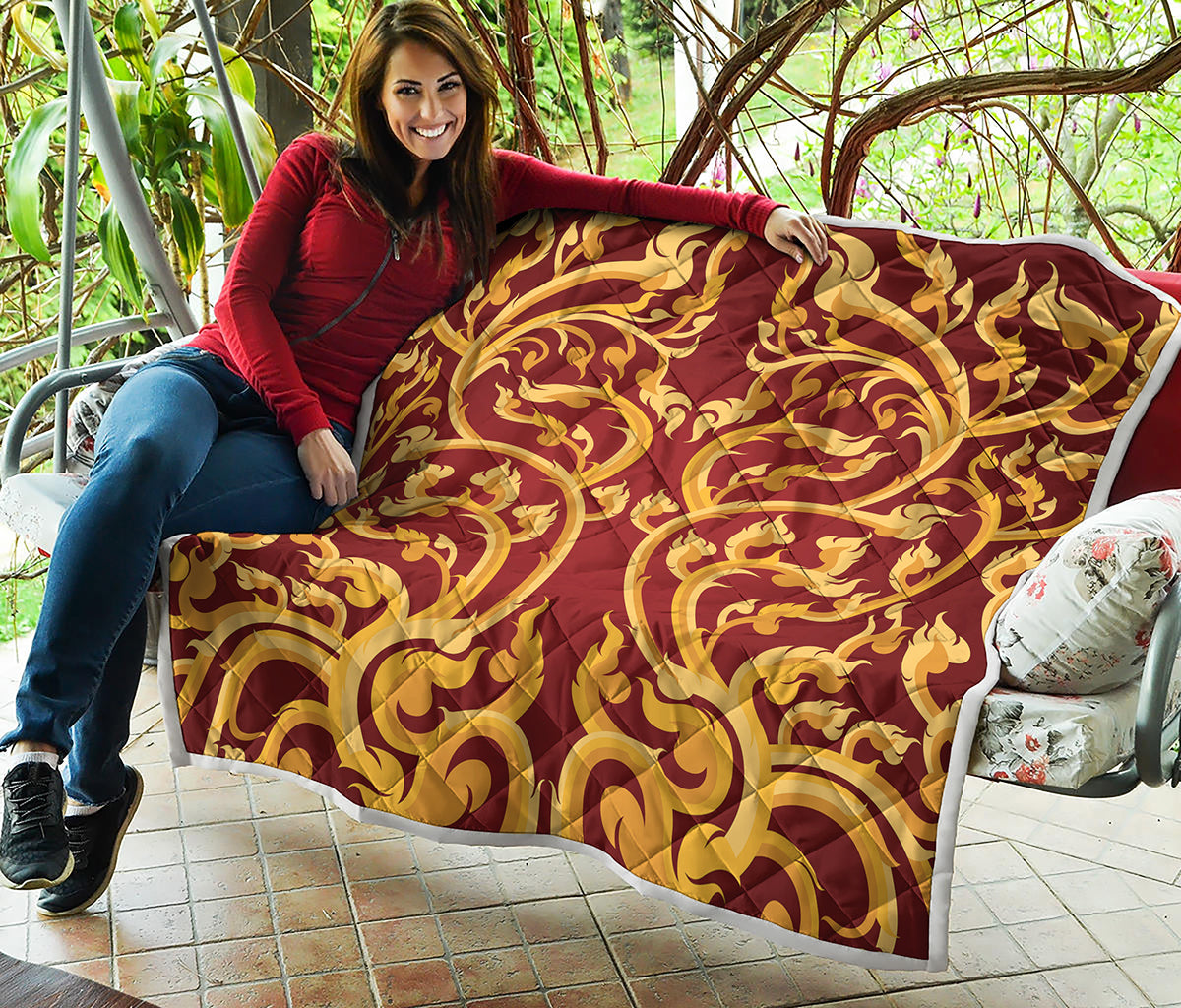 Thai Winding Vines Pattern Print Quilt