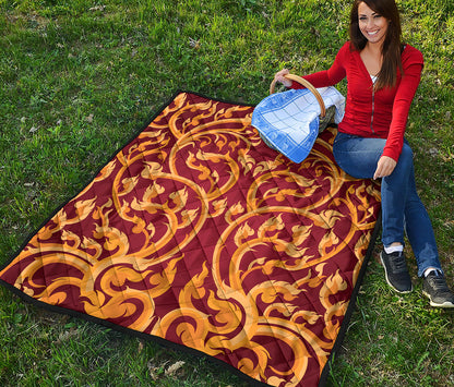 Thai Winding Vines Pattern Print Quilt
