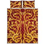 Thai Winding Vines Pattern Print Quilt Bed Set