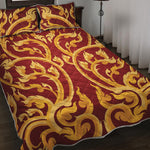 Thai Winding Vines Pattern Print Quilt Bed Set
