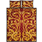 Thai Winding Vines Pattern Print Quilt Bed Set