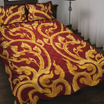 Thai Winding Vines Pattern Print Quilt Bed Set