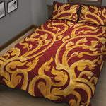 Thai Winding Vines Pattern Print Quilt Bed Set