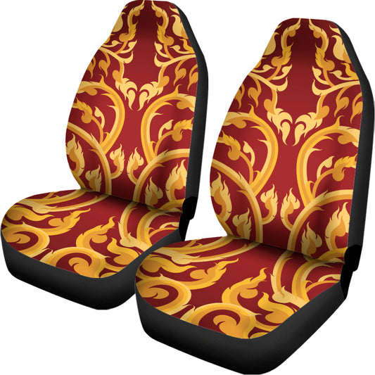 Thai Winding Vines Pattern Print Universal Fit Car Seat Covers