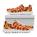 Thai Winding Vines Pattern Print White Running Shoes