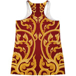 Thai Winding Vines Pattern Print Women's Racerback Tank Top