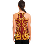Thai Winding Vines Pattern Print Women's Racerback Tank Top
