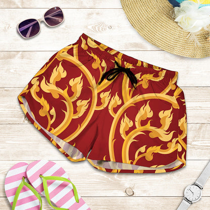 Thai Winding Vines Pattern Print Women's Shorts