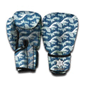 The Great Kanagawa Wave Pattern Print Boxing Gloves