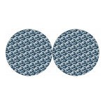 The Great Kanagawa Wave Pattern Print Car Coasters