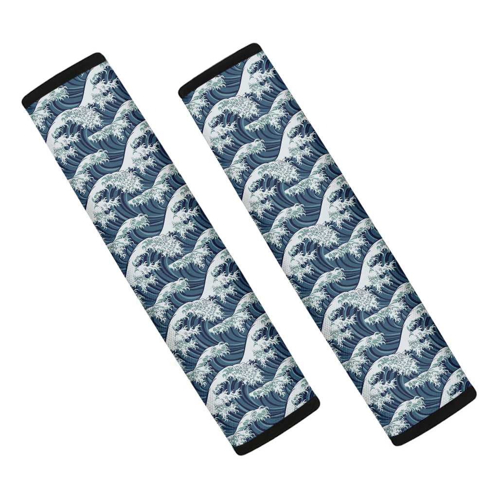 The Great Kanagawa Wave Pattern Print Car Seat Belt Covers