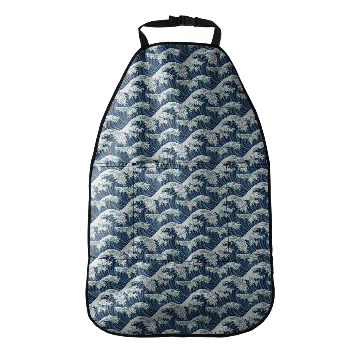 The Great Kanagawa Wave Pattern Print Car Seat Organizers
