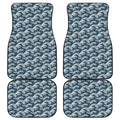 The Great Kanagawa Wave Pattern Print Front and Back Car Floor Mats