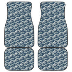 The Great Kanagawa Wave Pattern Print Front and Back Car Floor Mats