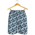 The Great Kanagawa Wave Pattern Print Men's Shorts