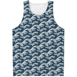 The Great Kanagawa Wave Pattern Print Men's Tank Top