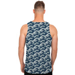 The Great Kanagawa Wave Pattern Print Men's Tank Top