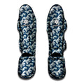 The Great Kanagawa Wave Pattern Print Muay Thai Shin Guards