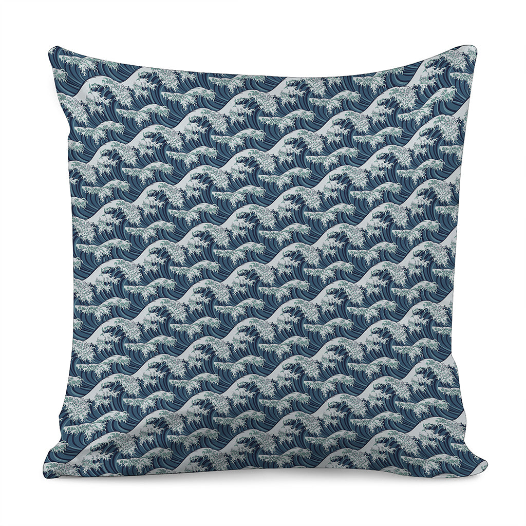 The Great Kanagawa Wave Pattern Print Pillow Cover