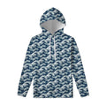 The Great Kanagawa Wave Pattern Print Pullover Hoodie