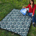 The Great Kanagawa Wave Pattern Print Quilt