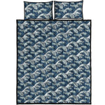 The Great Kanagawa Wave Pattern Print Quilt Bed Set