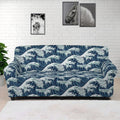 The Great Kanagawa Wave Pattern Print Sofa Cover