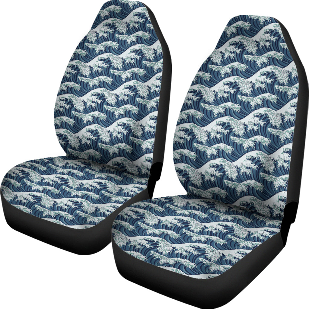 The Great Kanagawa Wave Pattern Print Universal Fit Car Seat Covers