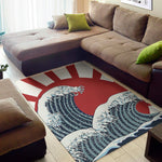 The Great Kanagawa Wave Print Area Rug