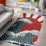 The Great Kanagawa Wave Print Area Rug