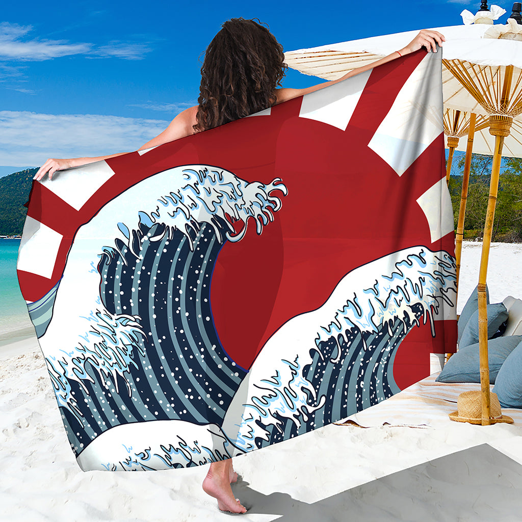 The Great Kanagawa Wave Print Beach Sarong Wrap
