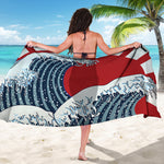 The Great Kanagawa Wave Print Beach Sarong Wrap