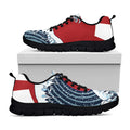 The Great Kanagawa Wave Print Black Running Shoes