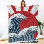 The Great Kanagawa Wave Print Blanket