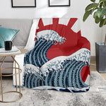 The Great Kanagawa Wave Print Blanket