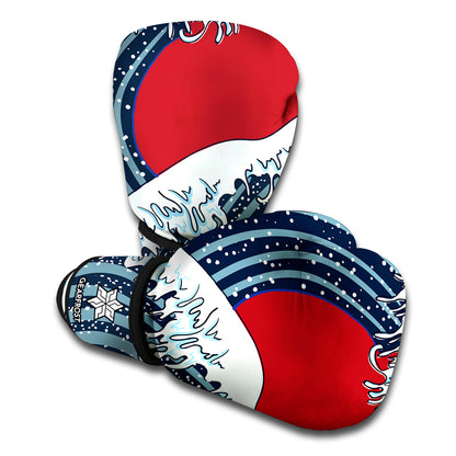 The Great Kanagawa Wave Print Boxing Gloves