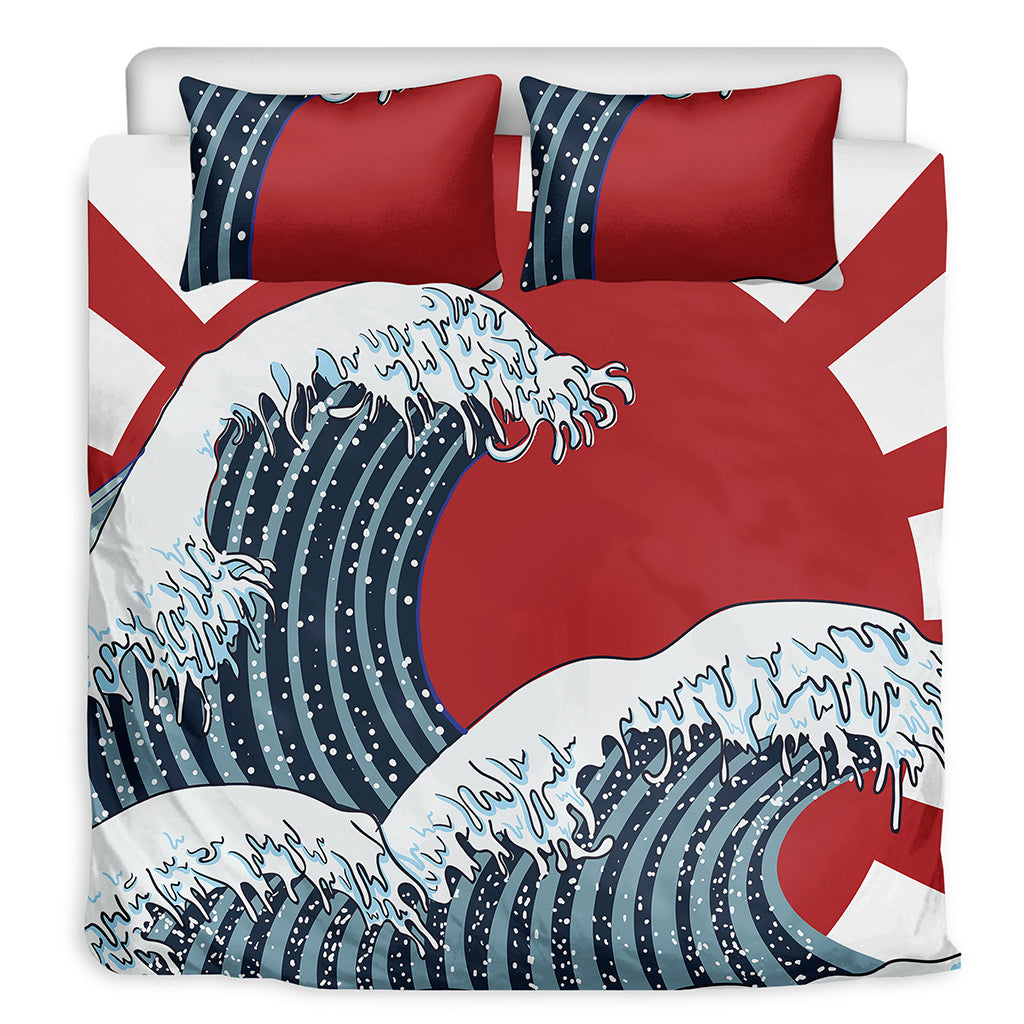 The Great Kanagawa Wave Print Duvet Cover Bedding Set