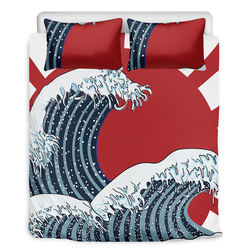 The Great Kanagawa Wave Print Duvet Cover Bedding Set