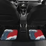The Great Kanagawa Wave Print Front and Back Car Floor Mats