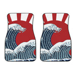 The Great Kanagawa Wave Print Front Car Floor Mats