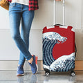 The Great Kanagawa Wave Print Luggage Cover