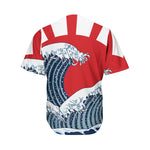 The Great Kanagawa Wave Print Men's Baseball Jersey